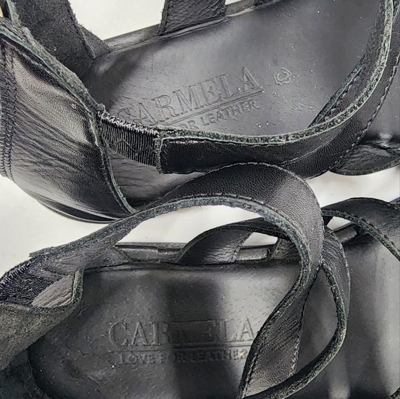 Carmela Love For Leather Strappy Gladiator Buckle Sandals 37 7 - Picture 6 of 7